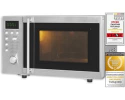 Magnetron met Grill - Onderbouw model - Snel Garen - Geïntegreerde grillfunctie - 20 liter inhoud - Zilverkleurig