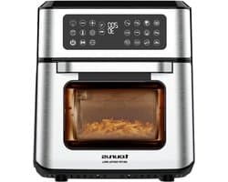 Luchtfriteuse en Oven - Heteluchtoven - Veelzijdig Koken - 99% Minder Vet - 12 Liter Capaciteit - Zilverkleurig