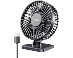 USB Tafelventilator Stil Compact 3 Snelheden Verstelbaar 30° Zwart 13,8 cm