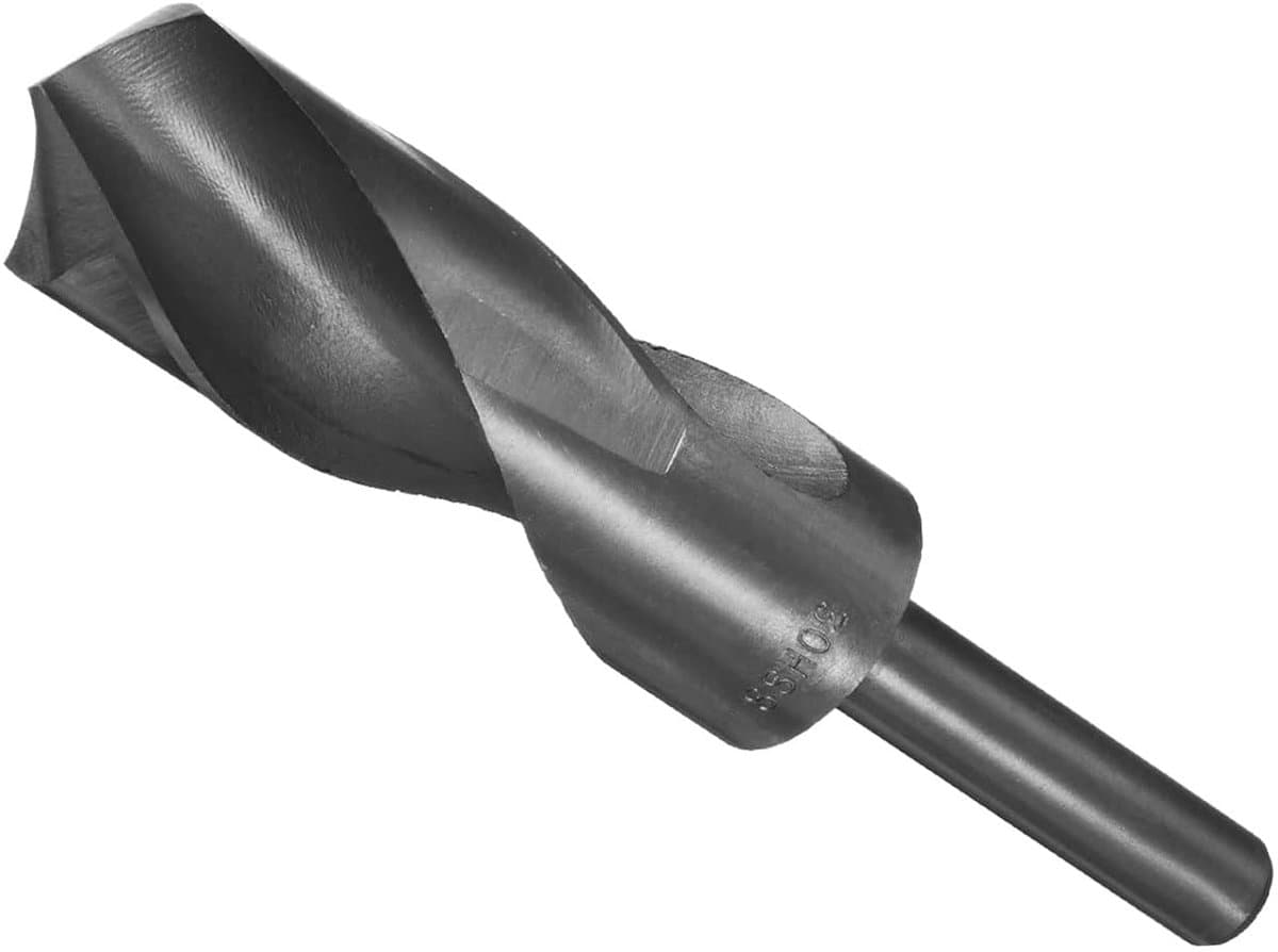 Verminderde schacht, spiraalboor, 30 mm, snijrand, 1/2 inch schacht, nitride gecoat, snelstaal, 9341 rotatie, boorinzetstukken - (toepassingen: voor roestvrij staal, metaal, hout) — afbeelding 1
