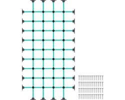 Klimnet voor kinderen met installatiebasis voor houten frames van 91,4 x 182,9 cm, 1000 lbs capaciteit, ladder, klimnet, ladder voor speelplaatsen, boomhutten, schommelsets en obstakelbanen