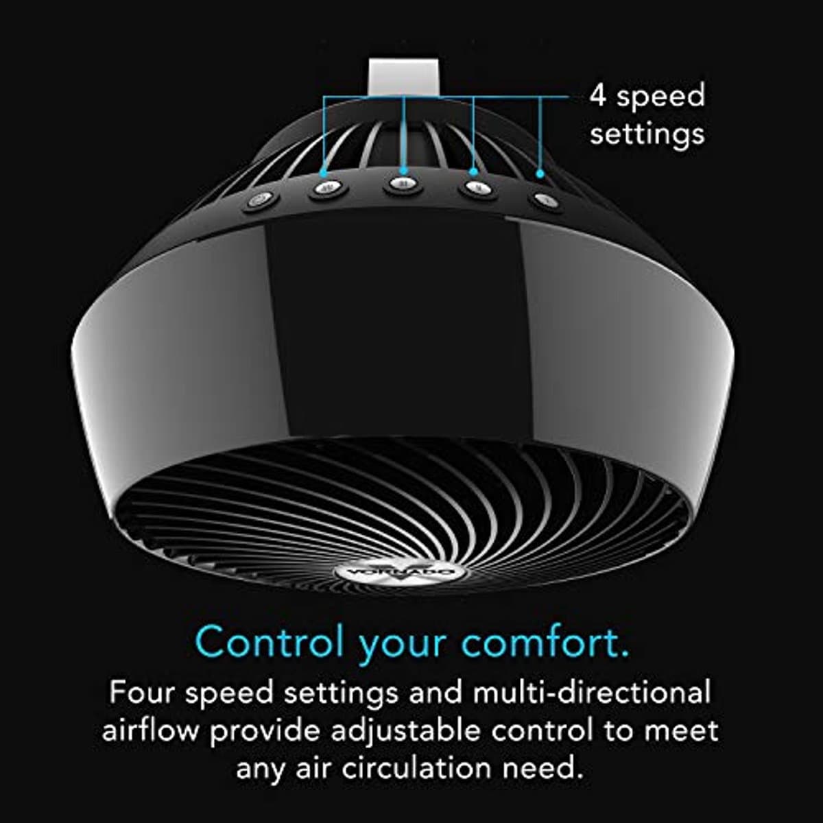 VORNADO Ventilator 660 BLK 4SPD circulator — afbeelding 1