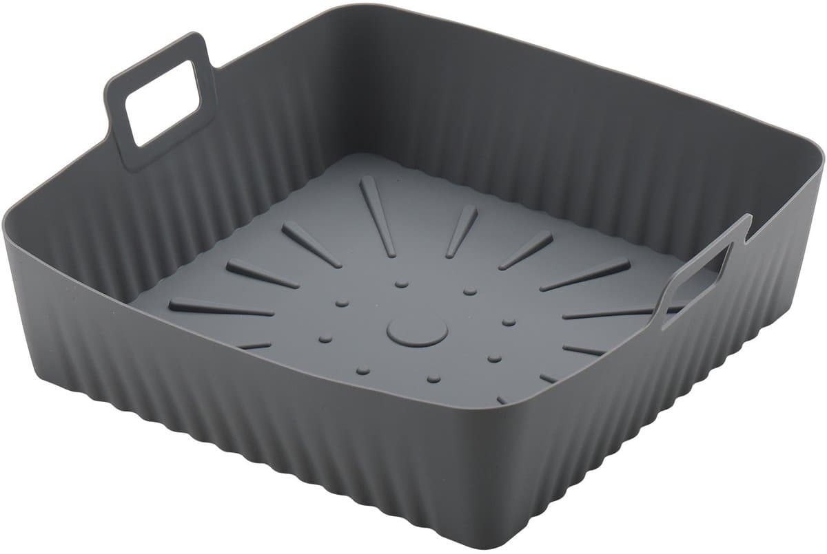 23cm Grote Airfryer Siliconen Mand Liner 9-inch XXL Airfryer Vorm Herbruikbare Vierkante Ovenbakplaat, Geschikt voorCosori Ninja 6-8QT — afbeelding 1