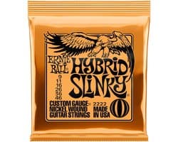 Ernie Ball Hybrid Slinky - Elektrische Gitaarsnaren - Super En Regular Slinky Gecombineerd - Nickel Wound - .009-.046