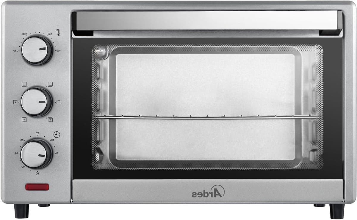 Elektrische oven - Kleine oven - Thuis koken - 6 kookfuncties - 25 Liter - Zilver — afbeelding 1