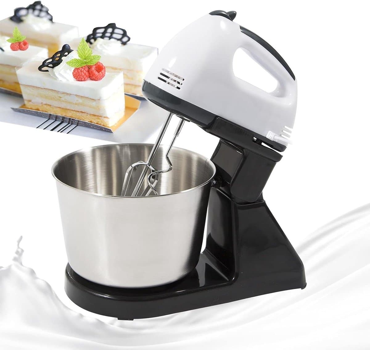 Keukenmachine - Deegmixer - Bakken en koken - 7 snelheden - 17 liter kom - Zwart — afbeelding 1