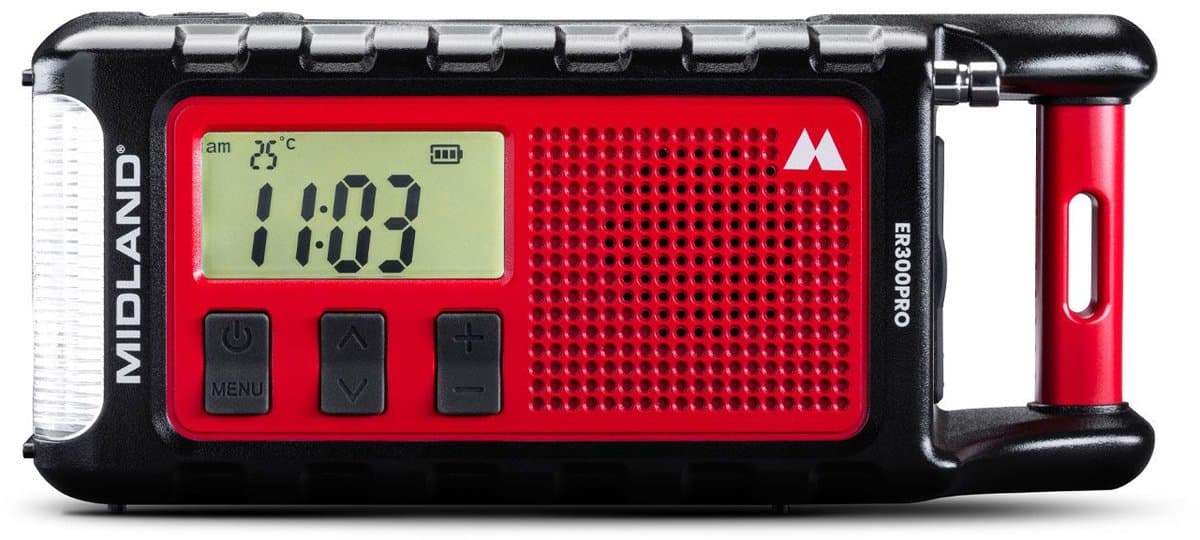 Midland ER300 PRO Bluetooth Emergency Radio C1663 Dynamo Zaklamp BT-speaker Zonnecel - Noodradio — afbeelding 1