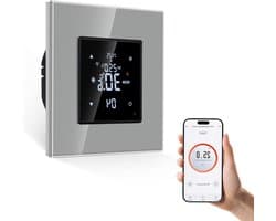 Slimme Thermostaat - Verwarming Regelaar - Constante Temperatuur - Dubbele Temperatuur Sensoren - 86 x 86 cm - Grijs