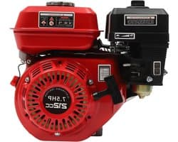 Benzinemotor 4-takt - Industriële motor Vervangingsmotor - Grasmaaier aandrijven - Met oliealarm - 75 pk - rood