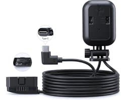 SnelShoppen - OBD2 Dashcam Stroomkabel USB-C - Vaste Bedradingsset met OBD-naar-Type C Adapter en Onderspanningsbeveiliging - 24-uurs Parkeerbewaking