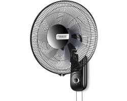 Wandventilator - Muurventilator - Ruimte Koelen - Zwenkfunctie Afstandsbediening - 200 cm snoer - Mechanisch