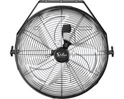Wandventilator Metaal - Industriële Ventilator - Werkplaats Koelen - Stille Werking - 508 cm - Zwart