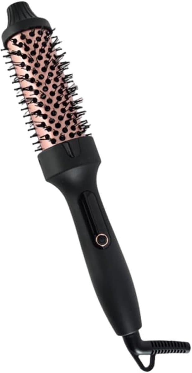 Brush Thermoborstel met infraroodtechnologie, 2-in-1 styler & föhn, 30 seconden snelle opwarming, lcd-temperatuurweergave, ionische krulborstel voor natuurlijke krullen en gladmaken # zwart — afbeelding 1