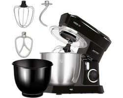 Keukenmachine 4,5 l - multifunctionele mixer - 1400 W - twee kommen en drie gardes - ShopVlot