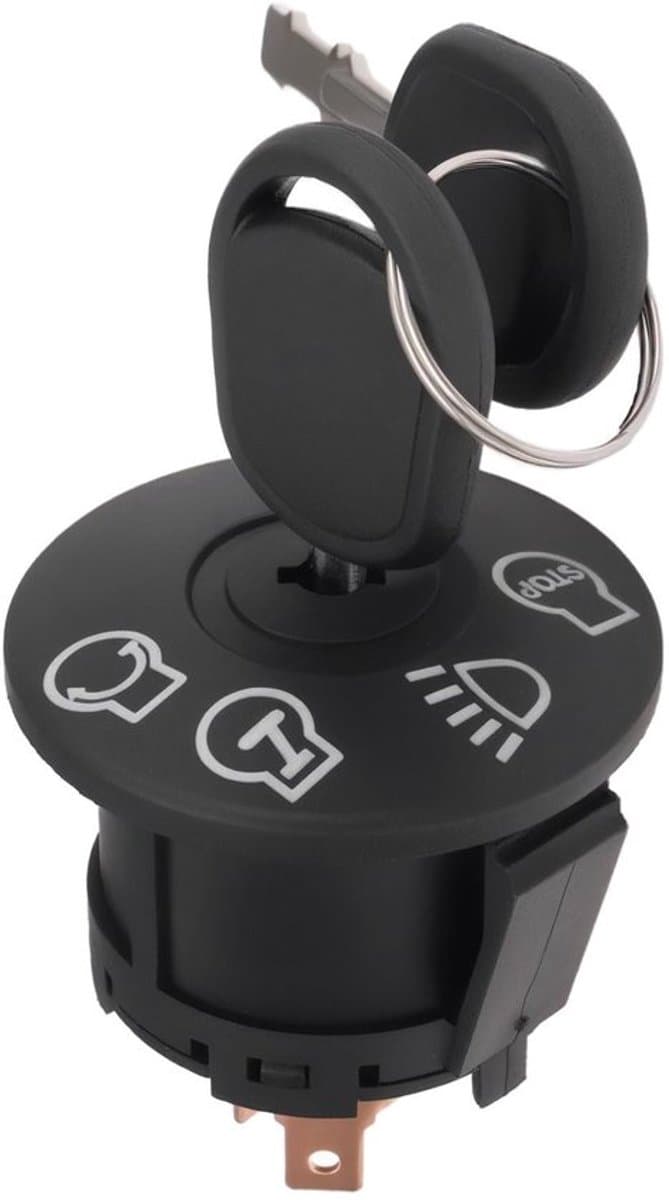 Contactschakelaar Grasmaaier - 4 Posities - Inclusief Sleutels - Zwart - Vervangend Onderdeel - Compatibel met Diverse Modellen - 7 Termi... — afbeelding 1