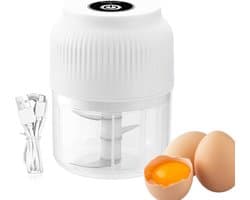 Mini Keukenmachine - Elektrische Hakker - Eten Bereiden - USB Oplaadbaar - 300 ml - Wit