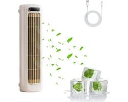 Luchtkoeler - Draagbare airconditioner -3 in 1 mini Mobiele airco - Stille draagbare airconditioner met 3 snelheden - Bladloze verticale luchtcirculatie - Abrikoos