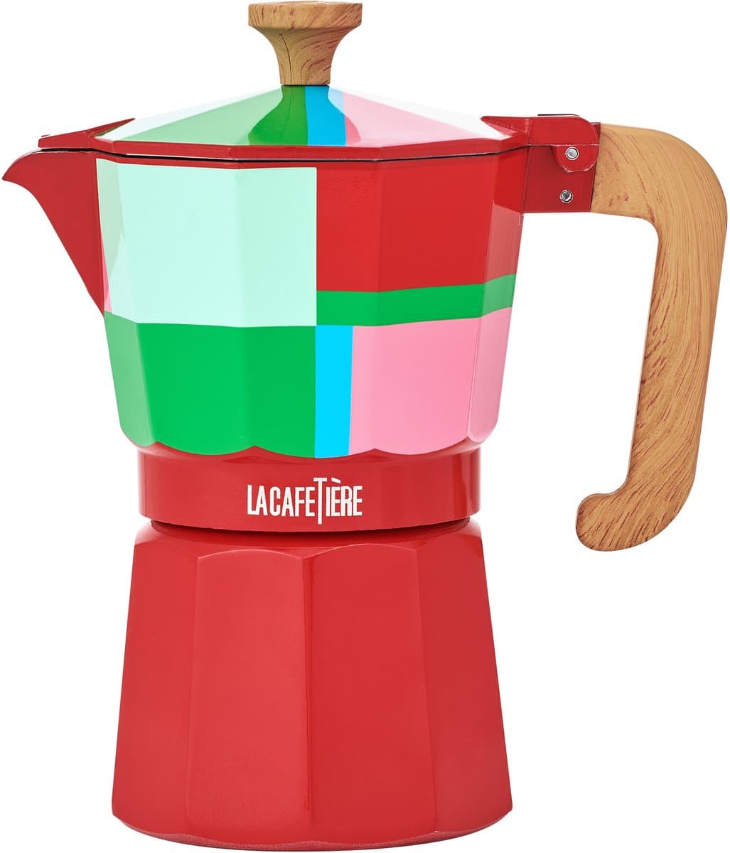La Cafetière - Venice Percolator - Aluminium - Rood - 6 Kops - 290ml — afbeelding 1
