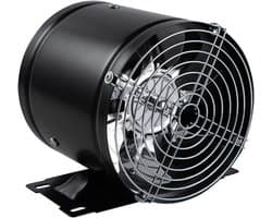 Ventilator - Afzuigkap - Lucht Circuleren - Gecoat Staal - 7 inch - Zwart