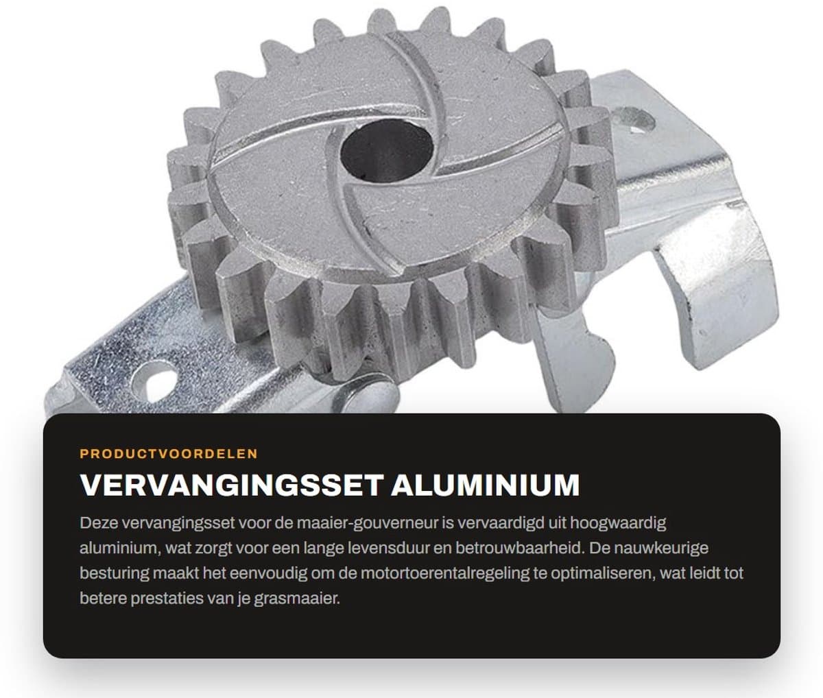 Dailygoods- Motortoerentalregeling Duurzaam - Aluminium Maaiergovernor - Nauwkeurige Besturing - Eenvoudig te Installeren - Verbeterde Prestaties - Consistente Snelheid - Maaieronderdeel — afbeelding 1
