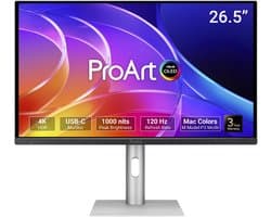 ASUS ProArt Display PA279CDV - 4K OLED Grafisch Design Monitor - 99% DCI-P3, ΔE < 1.5 - USB-C 96W - USB Hub - 120Hz - 27 Inch