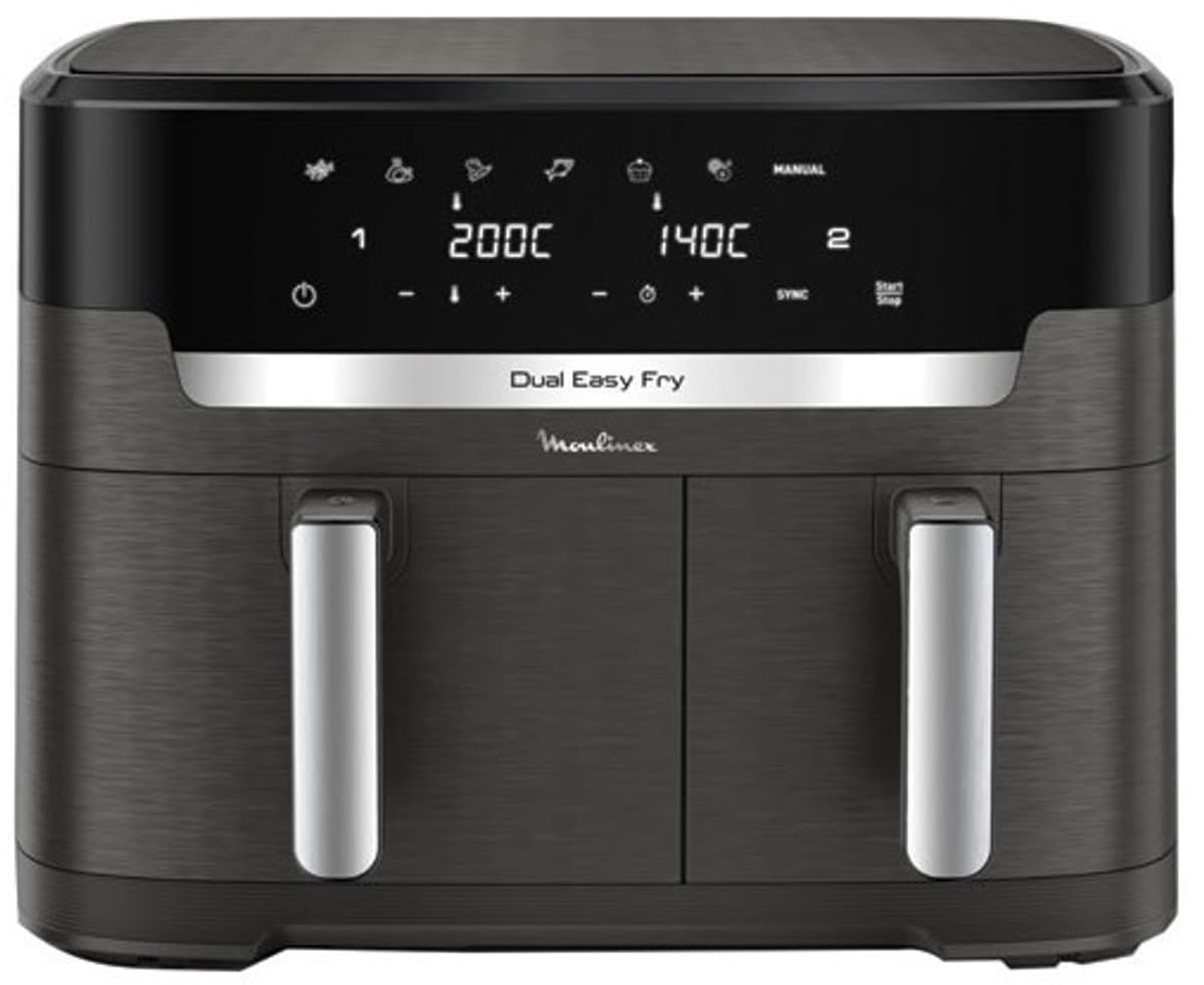 Moulinex EZ942HF0 friteuse Dubbel 11 l Vrijstaand 2020 W Heteluchtfriteuse Houtskool — afbeelding 1