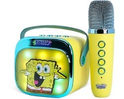 Sponge Bob - karaoke set voor kinderen - draadloze microfoon en speaker - met lichteffecten - stemvervorming
