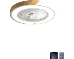 Livano Plafondventilator - Met Verlichting - Plafond Ventilator - Met Lamp - Plafonniere Met Ventilator - Met Licht - Wit
