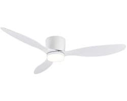 Nivard Plafondventilator - Met Verlichting - Plafond Ventilator - Met Lamp - Plafonniere Met Ventilator - Met Licht - Wit - 132cm