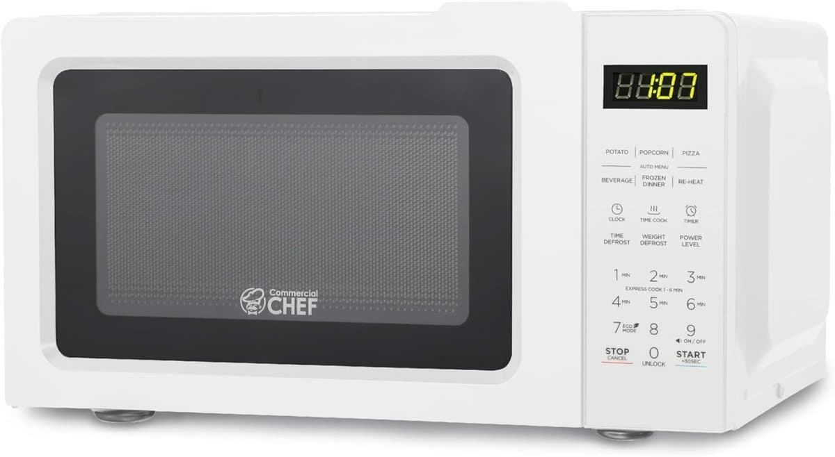 Compacte Magnetron met Kookplaat 700W - Wit — afbeelding 1