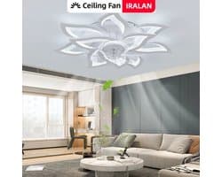 Aafinity Lamp - Plafondlamp - Plafonniere - Ventilator - Plafond lamp - Led - Beige - Neutrale kleur - Bloemvorm - 6 snelheden — afbeelding 1