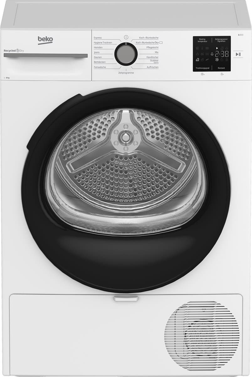 Beko BM3T38220X | Warmtepompdroger | 8 kg | Taaldisplay Duits — afbeelding 1