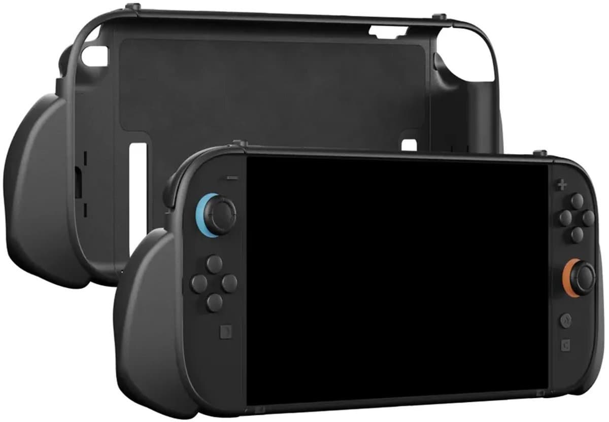 PlayCool Ergonomische Clear Grip Case Set voor Nintendo Switch 2 – Clear Case met 3 Verwisselbare Grips: Feather (licht), Balance (gebalanceerd) en Anchor (stevig) — afbeelding 1