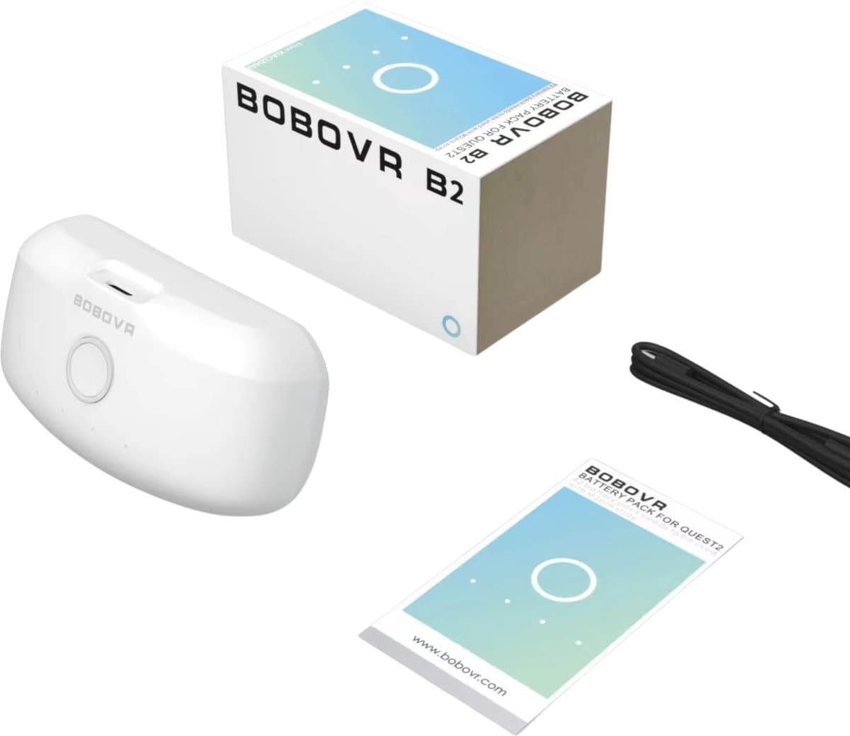 BOBOVR B2-batterij 5200 mAh voor Meta Quest 3 / Quest 2 | Magnetische hot-swap batterij | Lichtgewicht VR-hoofdband powerbank | 6 uur verlengde speeltijd — afbeelding 1