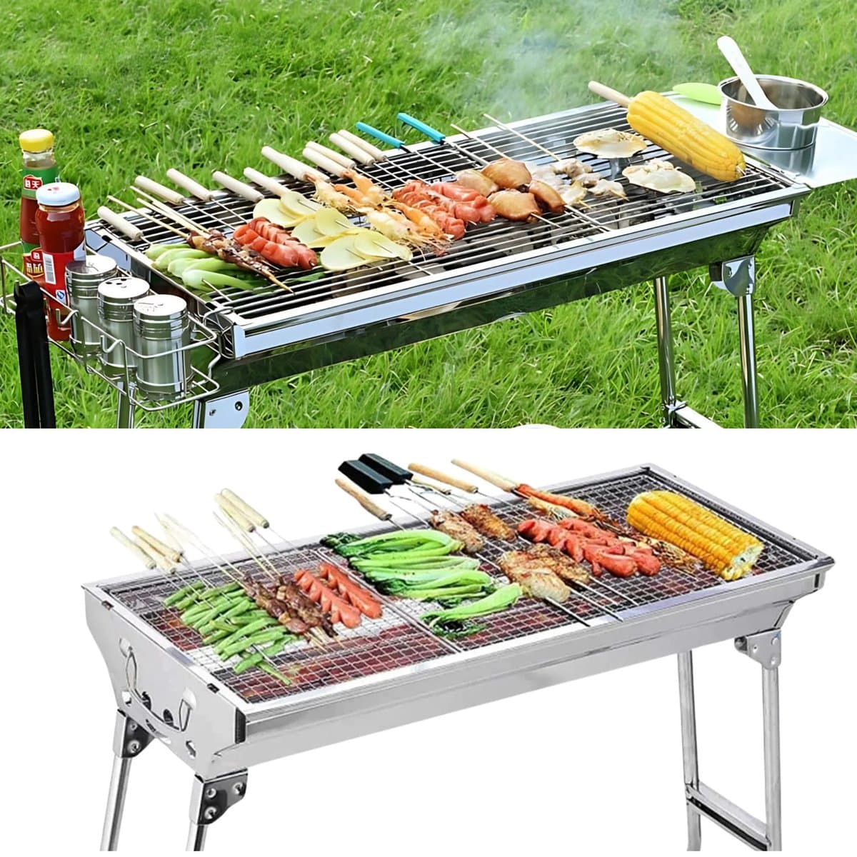 Herzberg Adventure Grill: Draagbare BBQ met Luxe Opbergtas - Barbecue — afbeelding 1