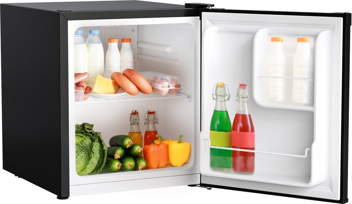 KitchenBrothers Mini Koelkast - 40L - Kleine ijskast - Minibar - Vrijstaand - Frigo - Compact - Zwart — afbeelding 1