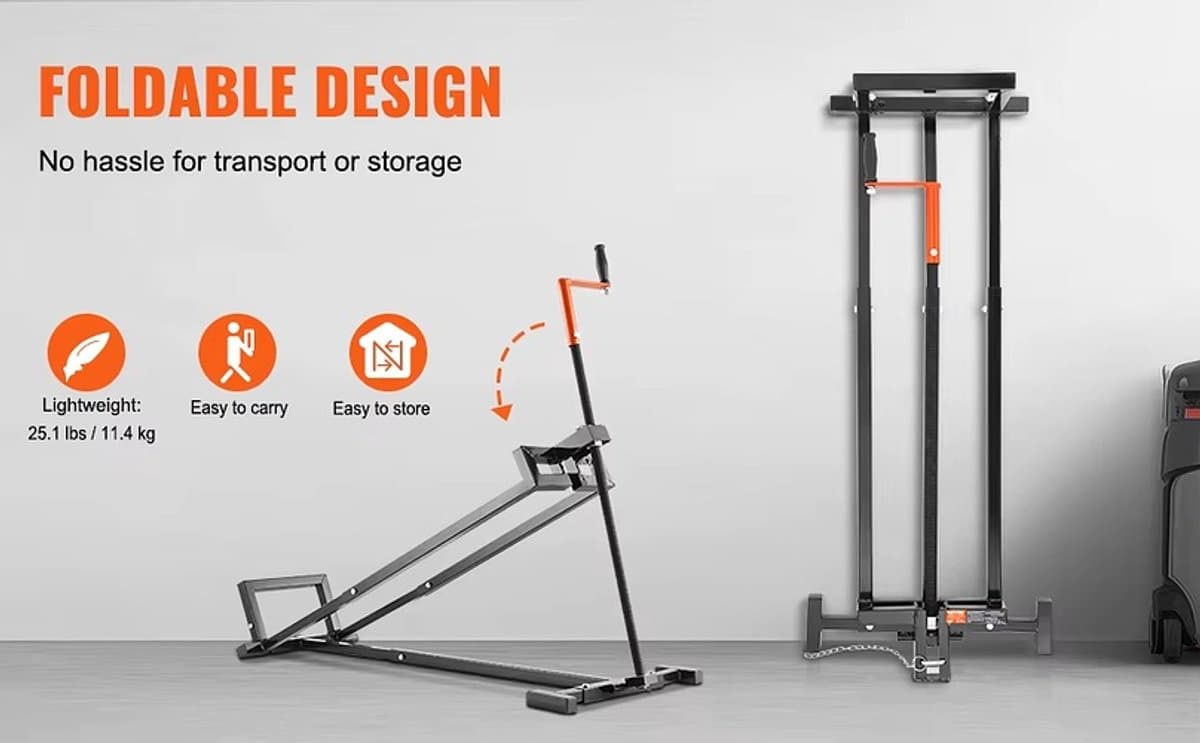 Cellista Grasmaaier Lift 400kg - Lawn Mower Lift Met Schroefkrik - Onderhoud Lift Grasmaaier - Verstelbare Hefbrug - Tuintractor Lift - Mobiele Hefstandaard — afbeelding 1