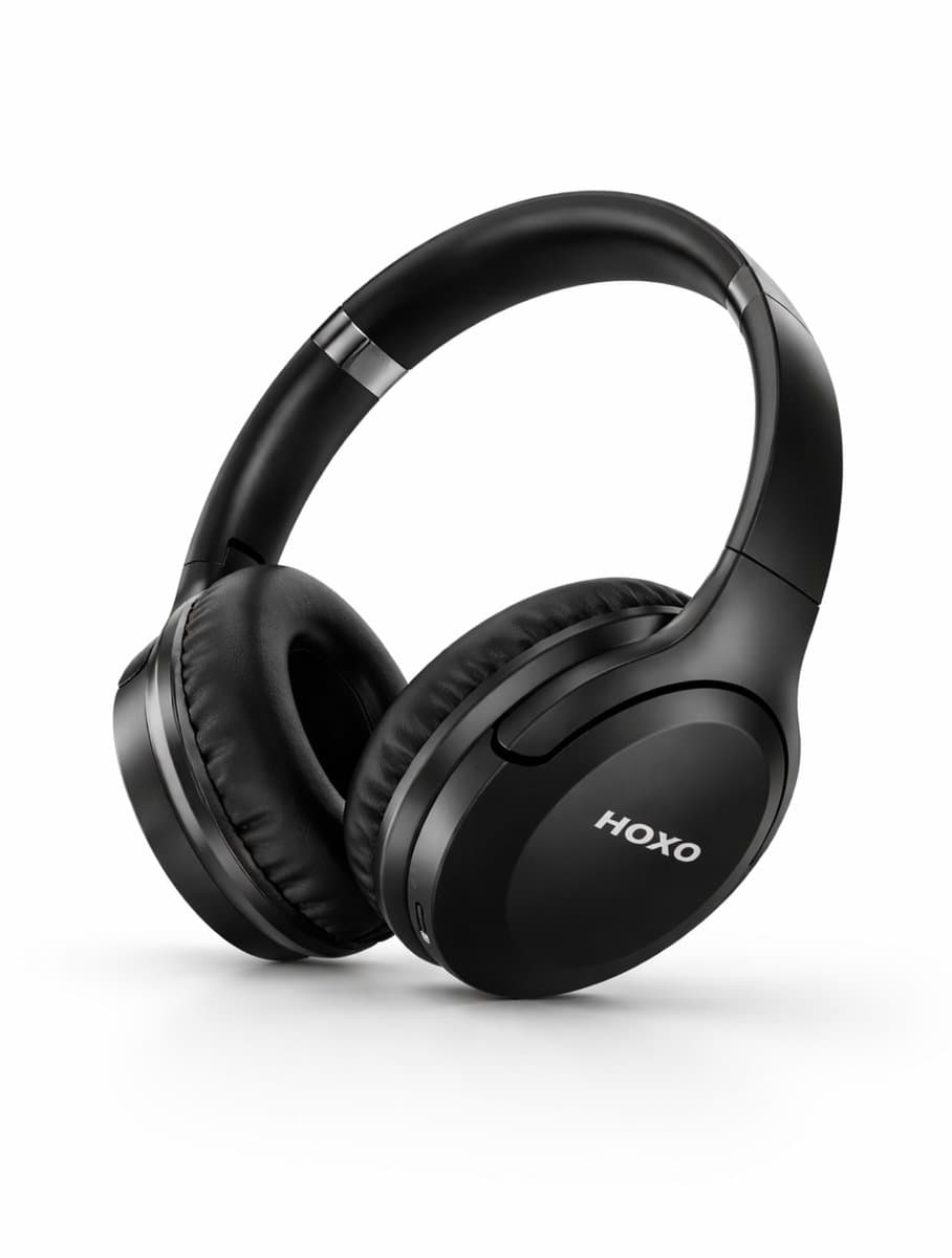 Koptelefoon - Bluetooth - Draadloos & Bedraad - ANC - HiFi Geluid - Zwart - Langdurige Batterij - Geschikt voor Consoles, Smartphones, Tablets & Computers — afbeelding 1