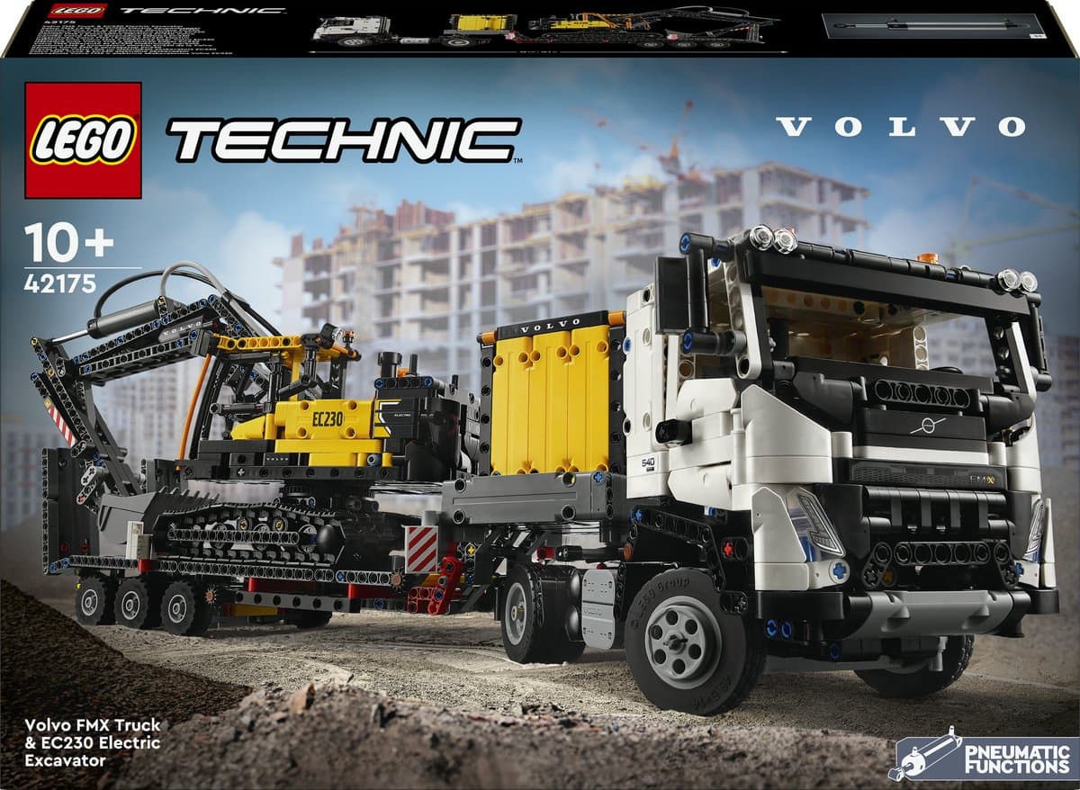 Lego Technic 42175 Volvo Fmx Truck & Ec230 Bouwstenen — afbeelding 1