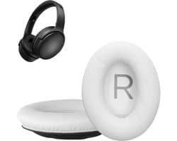 kwmobile 2x oorkussens geschikt voor Bose QuietComfort 45 / QC45 / SC - Earpads voor koptelefoon in wit
