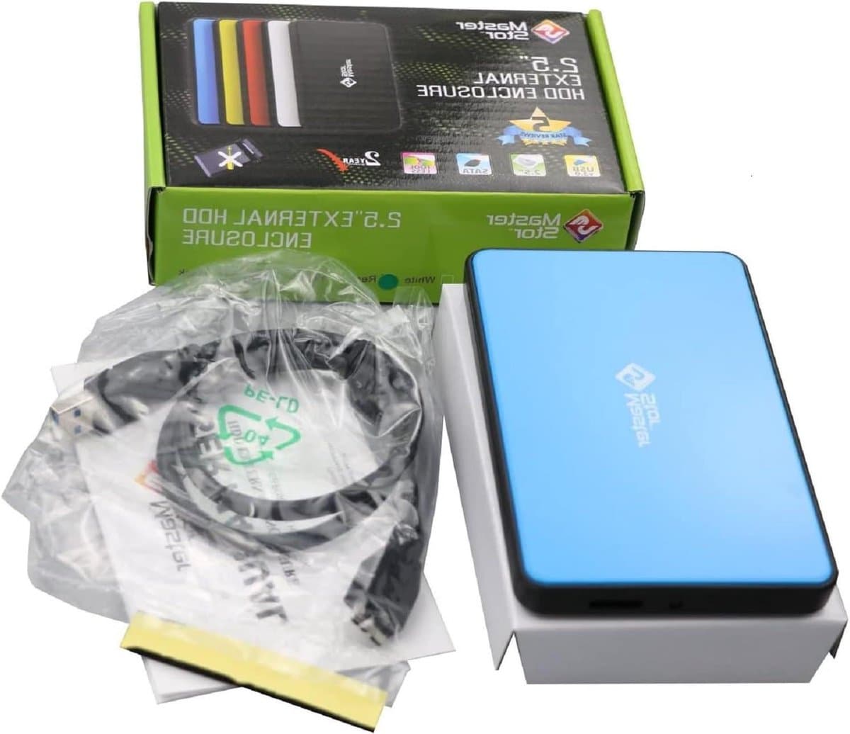 Externe Harde Schijf - Draagbare Opslag Externe SSD - Bestanden Opslaan - Ultra Slank Ontwerp - 120 GB - Blauw — afbeelding 1