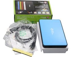 Externe Harde Schijf - Draagbare Opslag Externe SSD - Bestanden Opslaan - Ultra Slank Ontwerp - 120 GB - Blauw