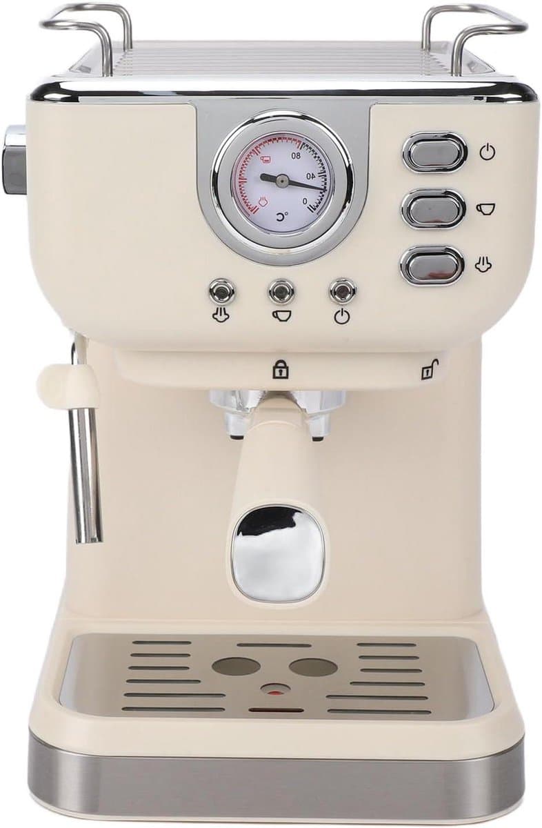 Espressomachine - Koffiezetapparaat Cappuccino - Thuis Koffie Maken - 20 Bar Druk - 1.5L Tank - Zilver — afbeelding 1