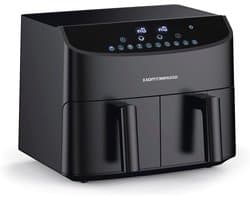 Heteluchtfriteuse Dubbele Kamer - Airfryer Twee Zones - Vetarm Koken - Synchro Kookzones - 7 Liter Totaal - Zwart