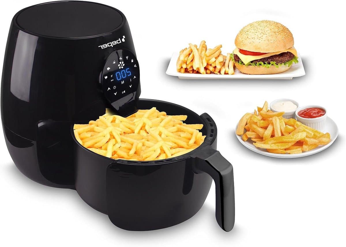 Airfryer Zonder Olie - Hetelucht Frituurpan - Gezond Koken - 7 Programma's Digitaal - 5 Liter Inhoud - Zwart — afbeelding 1