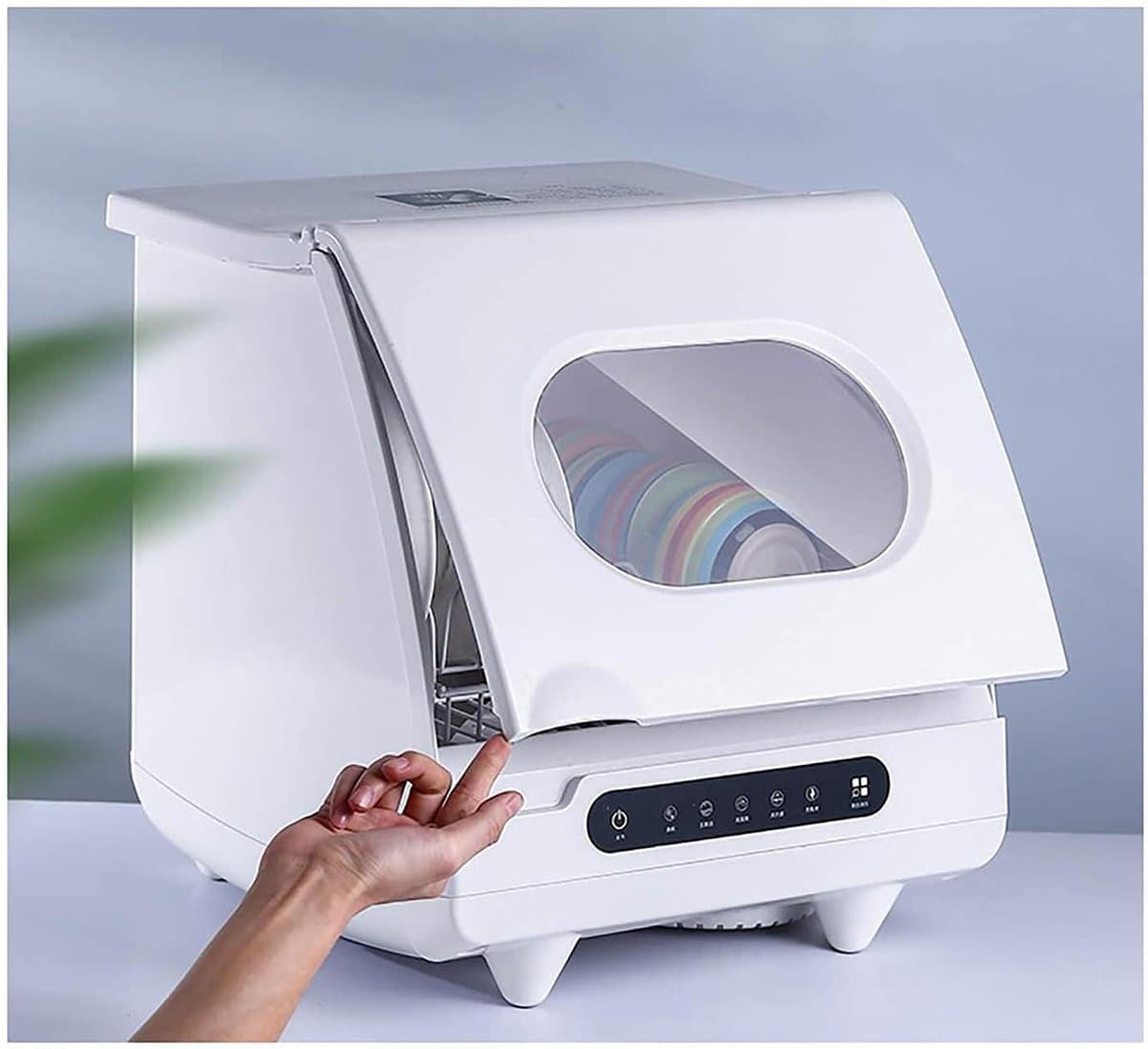 Tafelvaatwasser - Compacte vaatwasser - Afwas Besparen - Intelligente Automatische Functie - 1 mand - Wit — afbeelding 1