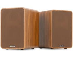 HiFi speakerset - Audizio KS10 - Actieve speaker set - HDMI ARC - Bluetooth - 120W - Houtlook