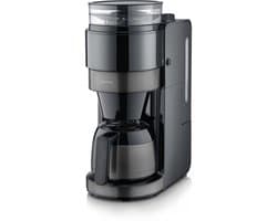 Severin KA 4831 Koffiezetapparaat met molen – Thermoskan – 1L – 8 Kopjes – Timer – RVS/zwart