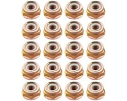 ZEYNOMAX- Moer 20 Stuks - Linkerhand Draad M10x1.25 - Vervangingen - Metaal - Slijtvast - Corrosiebestendig - Afmetingen 22x11 mm - Draadmoer