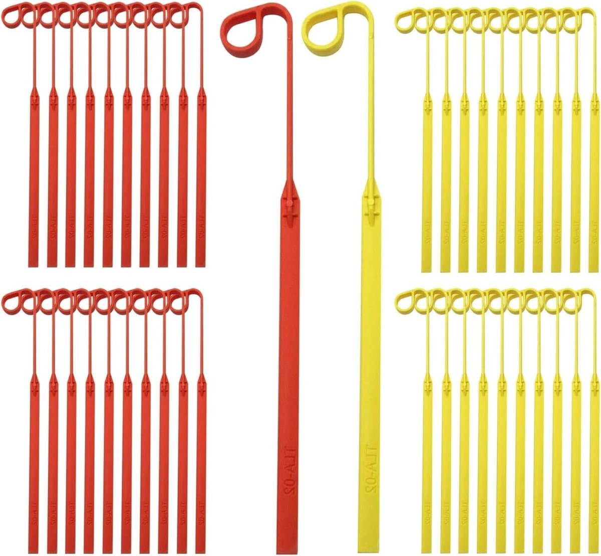Vervangende Messen - Grastrimmer Bladen - Gazon Onderhoud - Flexibel Copolymeer - 60 of 120 Stuks - Rood Geel — afbeelding 1